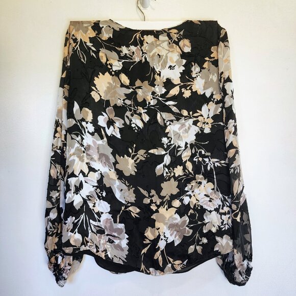 WHBM Floral Blouse Size 8 Textured - Picture 2 of 5